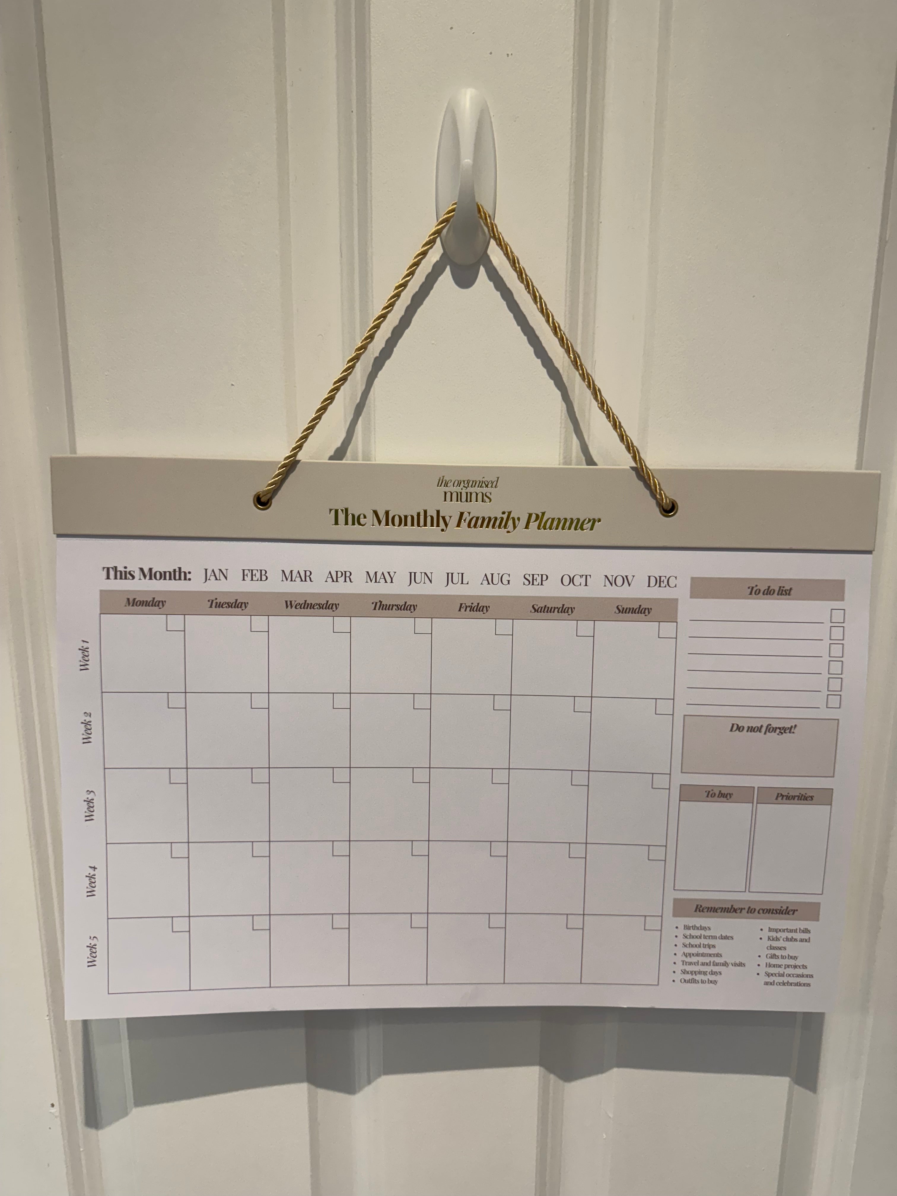 The Monthly Family Planner