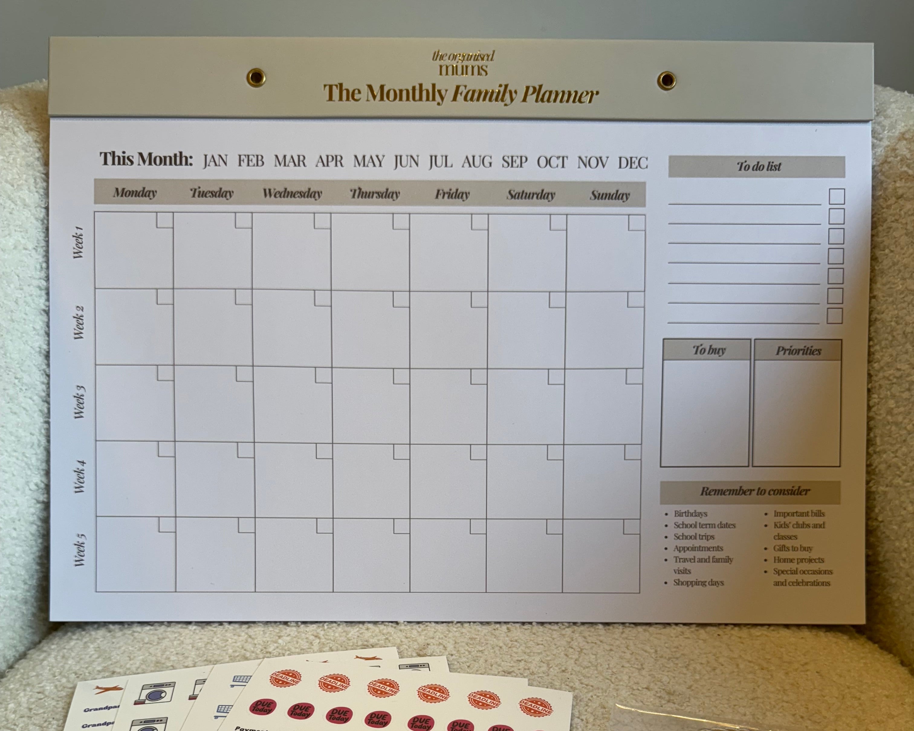 The Monthly Family Planner